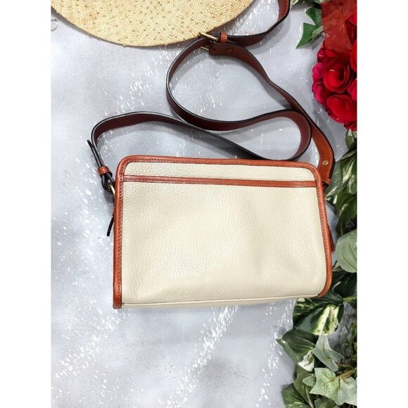 Vintage Pebbled Leather Handbag Crossbody 80s 90s - Picture 6 of 9